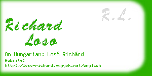 richard loso business card