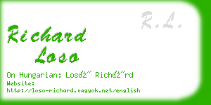 richard loso business card